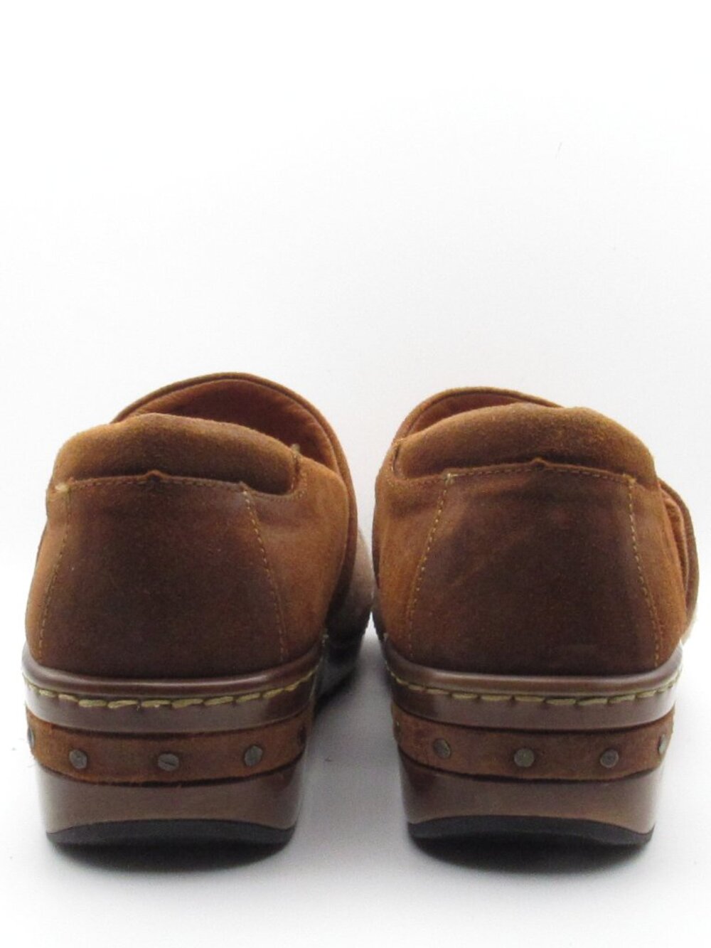 Born Brown/Red Bandy Women's Aztec Clogs Size 11 Leather and Fabric - Picture 3 of 15
